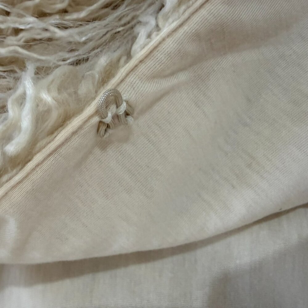 Jessica Simpson Mongolian Faux Fur Vest Tan Boho Festival NWT Small - Picture 8 of 9